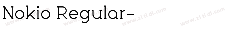 Nokio Regular字体转换